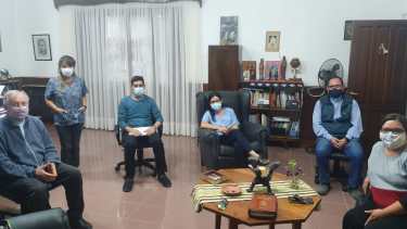 La reunión se realizó en el obispado de Neuquén. Foto: Gentileza