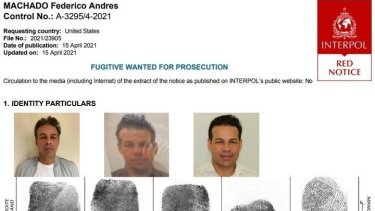 Un alerta roja de Interpol que definió la detención de Machado en Neuquén meses atrás y sigue preso en Bariloche. Archivo
