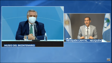 El gobernador Gutiérrez participó de forma virtual del acto.