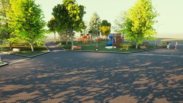 Se presentó el proyecto de remodelación de la plaza San Martín en General Enrique Godoy. (Foto gentileza)