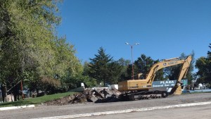 Comenzó la remodelación de la plaza San Martín de Godoy