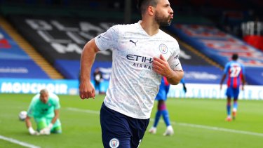 El Kun abrió el marcador para el City. (Foto: AP)