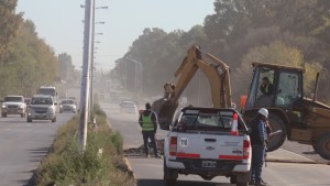 Corte en Ruta 7, en Centenario, por reparaciones