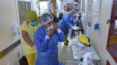 La terapia covid del hospital Castro Rendón. Foto: Florencia Salto