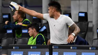 Lautaro se enojó cuando lo sacaron ayer pero hoy en el entrenamiento pidió disculpas. 