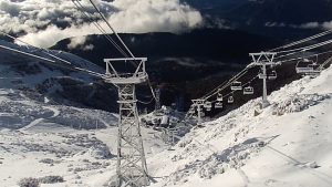 Nevó en el cerro Catedral y la cordillera que rodea a Bariloche