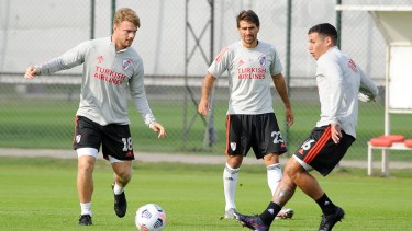 El Millo entrenó hoy y viajará en las próximas horas al país cafetero. Foto: prensa River