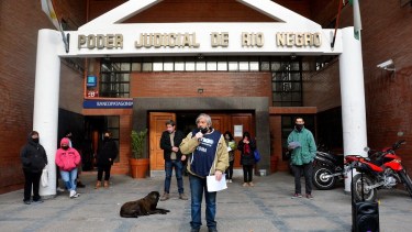 La protesta se realizó frente al Poder Judicial. Foto: Marcelo Ochoa