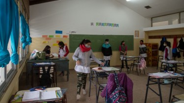 El retorno a las aulas hizo que los más chicos socializaran (Foto de archivo de Marcelo Martínez)