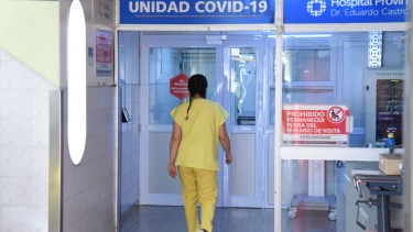 La unidad covid del hospital Castro Rendón. Foto: Florencia Salto. 