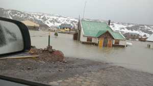 Postal inédita: Copahue inundado por intensas precipitaciones