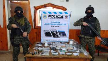 En los allanamientos en Aluminé se secuestraron cocaína y marihuana. Foto: Gentileza