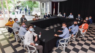 Una de las últimas reuniones de la mesa nacional de Juntos por el Cambio.