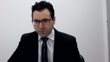 Juan José Nazareno Eulogio, presidente del Colegio de Jueces del interior en la audiencia de hoy.