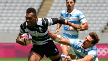 Fiji fue demasiado para Argentina en la semifinal. (Foto: AP)