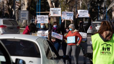 Intervención del sindicato de trabajadores de la salud pública en el autovac de Roca. Foto: Juan Thomes