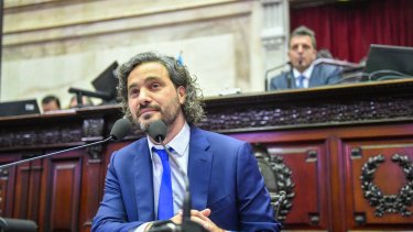 Cafiero expone en Diputados. Foto: gentileza @SantiCafiero  