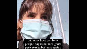 Sofi Morandi compartió la  alegría de estar en el Ruca Che y recibir la vacuna
