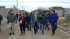 El senador Doñate recorrió obras en Viedma junto a autoridades municipales