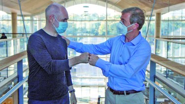 Tortorielo en un encuentro con Rodríguez Larreta. Foto: gentileza.