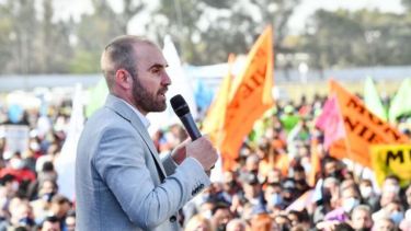 El ministro de Economía Martín Guzmán participó ayer de un acto en Tucumán. Foto: NoticiasArgentinas. 