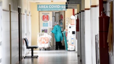 El área covid del hospital Heller. Foto: Florencia Salto