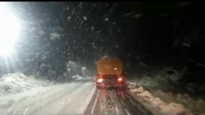 Nieva en las zonas altas de ruta 40 entre Bariloche y El Bolsón