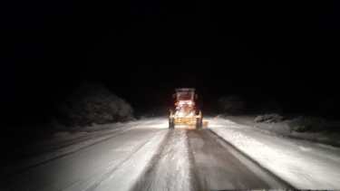 Nieve en la ruta 40 entre Bariloche y El Bolsón. Foto: Gentileza