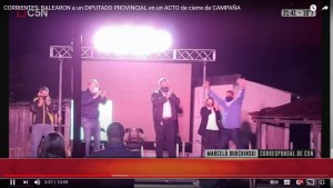 Video del momento en el que le disparan al diputado correntino: lo difundió la candidata