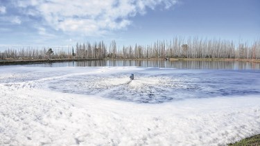 Antes del inicio de la obra había una sola pileta funcionando. (Florencia Salto)