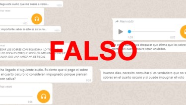Autoridades de la Cámara Nacional Electoral y de la Justicia Nacional Electoral explicaron que es “muy perjudicial para la elección” que circule esa desinformación. 
