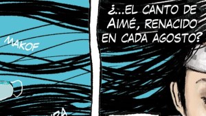 Chelo Candia y su homenaje a Aimé Painé en la tira 402 de Viajeros