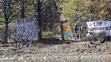 En la lof Quemquemtreu no había personas cuando llegó la policía a desalojar. Archivo