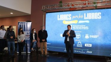 Gaido y Gutiérrez presentaron oficialmente la Feria del Libro que se hará del 7 al 10 de octubre. (gentileza)