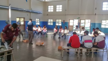 Inscriben a jóvenes para formar el cuerpo de Bomberos Voluntarios de Valle Azul. (Foto Néstor Salas)