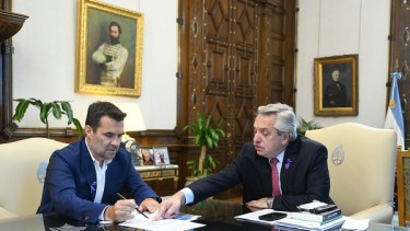 El presidente Alberto Fernández se reunió con el secretario de Energía, Darío Martínez (Gentileza Prensa Secretaría de Energía)