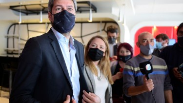 El ministro de Turismo, Matías Lammens, respaldó la candidatura de Ana Marks en Bariloche. Foto: Chino Leiva