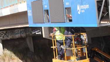 Uno de los trabajos se realizó sobre el ingreso a Neuquén por Ruta 7. (Oscar Livera) 
