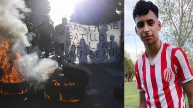 Familiares, amigos y vecinos de Lucas González participaban esta tarde de dos movilizaciones para pedir "justicia" por el asesinato. Foto: Agencia Télam. 