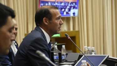 El gobernador Omar Gutiérrez abrió el Parlamento Patagónico en Neuquén, tras la visita de "Wado" De Pedro. (Foto: Florencia Salto)