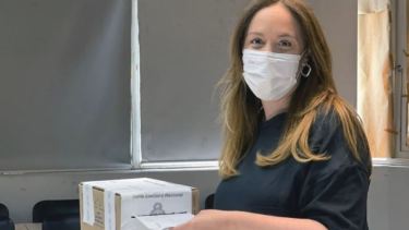 Así votó María Eugenia Vidal, candidata a diputada por CABA. 