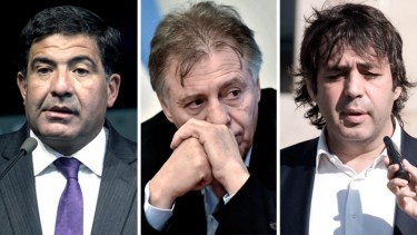 Echegaray (izquierda), López y De Sousa. 