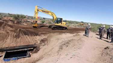 La zona donde se rompió el oleoducto de Oldeval. (Oscar Livera) 
