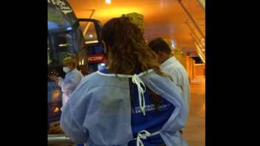 La prueba de antígeno se hizo en Pinamar. LA CNRT participó de los controles en la región.  Foto: Gentileza