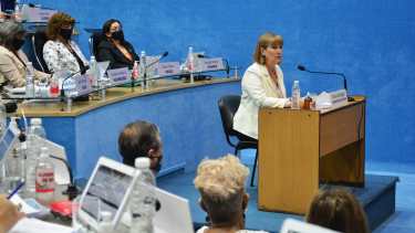 El informe de la defensora abrió un extensa sesión legislativa. Foto: Marcelo Ochoa.