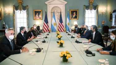 “La Argentina es un amigo y un socio en el hemisferio y más allá”, dijo Blinken. Foto: Nicholas Kamm/Pool via AP