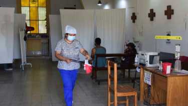 El consultorio respiratorio del hospital de López Lima, en Roca.