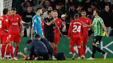 El partido fue suspendido a los 41 minutos del primer tiempo.