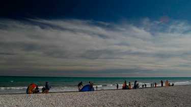 Postal de La Conchilla, en la costa de Río Negro. Foto: Martín Brunella. 