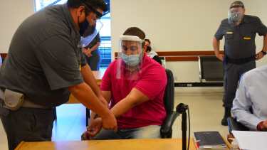 Julio Martínez, en una audiencia por el homicidio en Plottier. (Archivo/Yamil Regules)